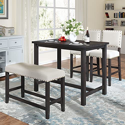 Beige +1table+2chairs+1bench