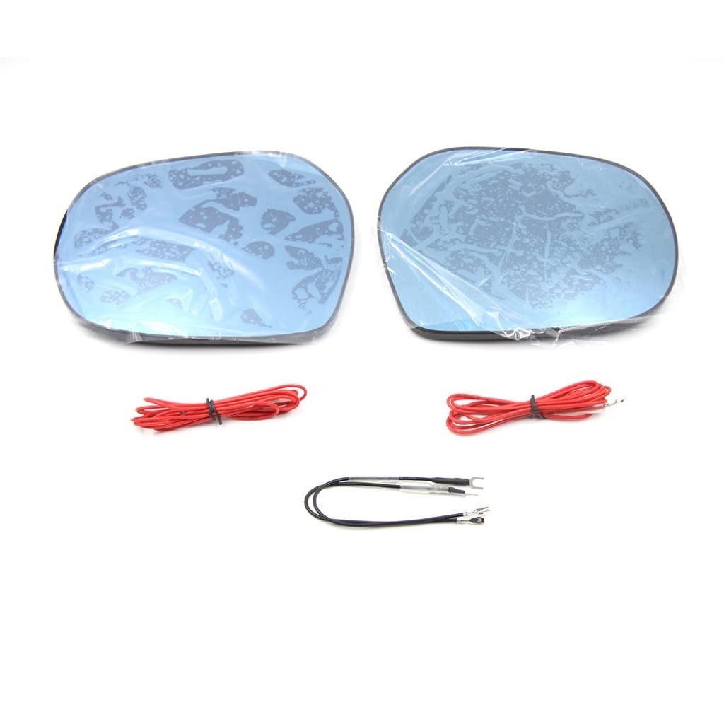 2PCS Heated Side View Mirrors with Turn Signal - Anti-Dizziness Blue Glass Replacement for Toyota Land Cruiser & Prado (2008-2018) - Perfect for Night Driving & Enhanced Safety