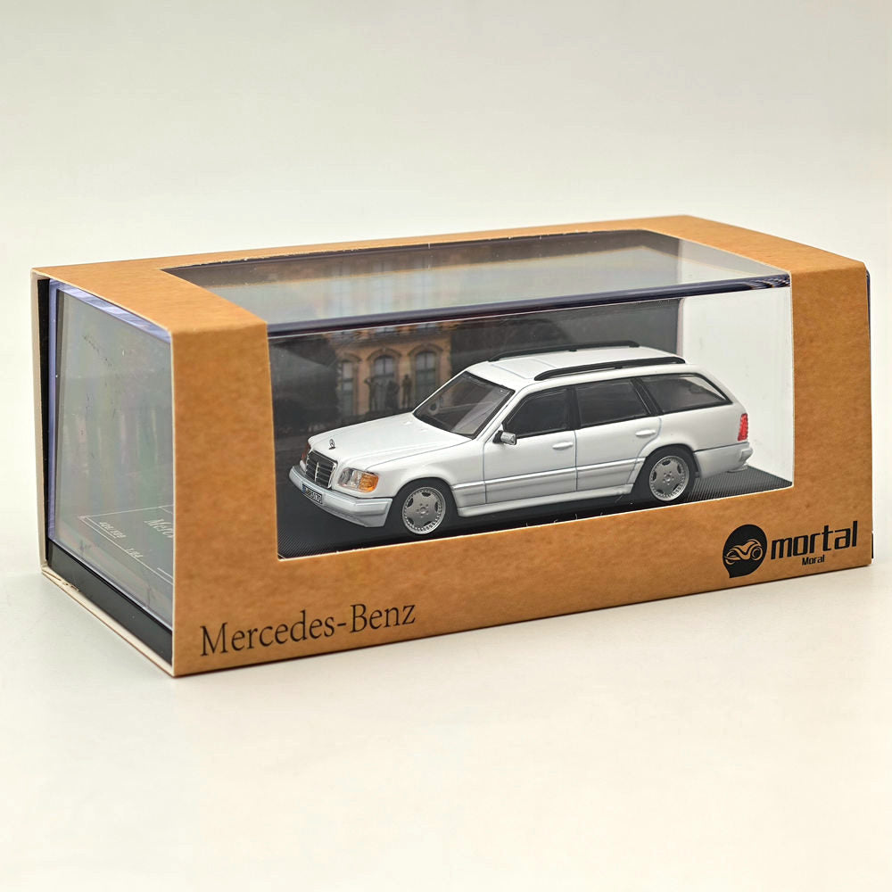 1:64 Scale Mercedes Benz S124 Diecast Model Car - White & Black Collectible Toy for Adults & Kids | Perfect for Display, Gifts, and Diecast Collections