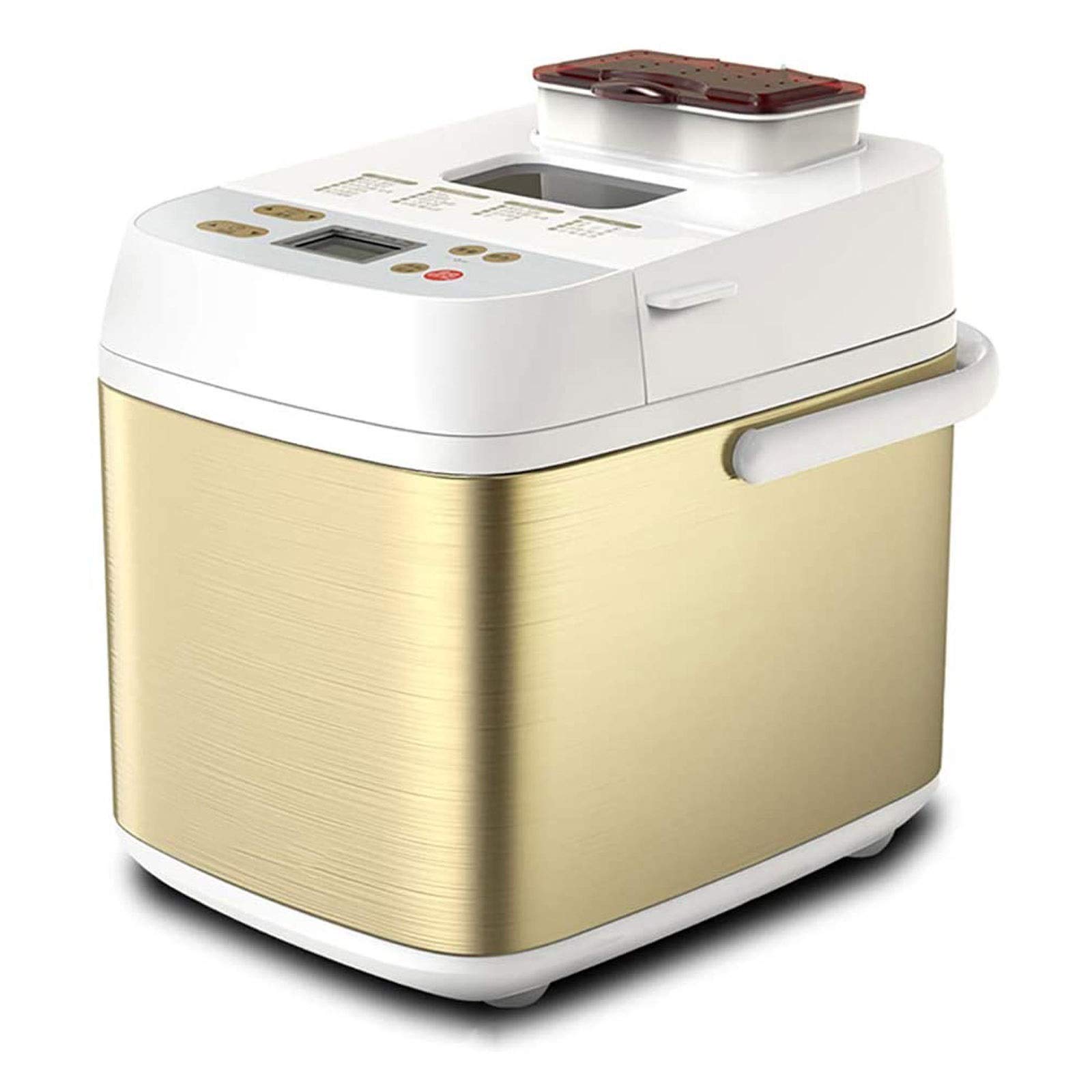 Automatic Bread Maker with 19 Preset Programs - Multi-Function Home Bread Machine for Baking, Dough Kneading & Ice Cream Making | Perfect for Family Breakfast, Homemade Desserts & Healthy Snacks (Golden)