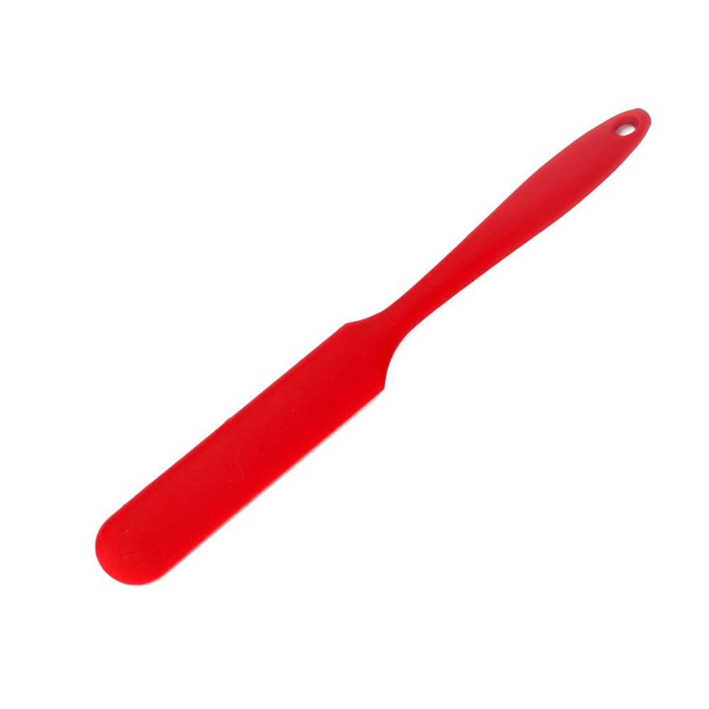 Hemoton Premium Long Handle Silicone Spatula - Heat Resistant Baking Tool for Mixing Cake Batter, Dough Scraping & Frosting - Ideal for Home Bakers & Professional Chefs (Red) - Perfect for Baking, Cooking & Kitchen Decor