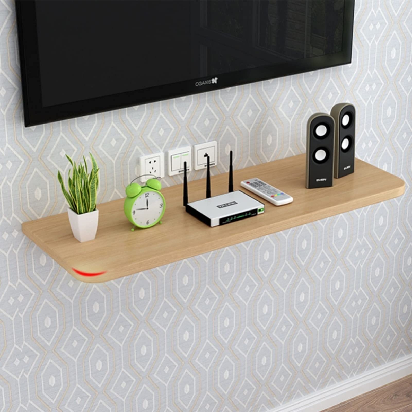 Foldable Wall Mounted Computer Workstation - Space Saving Folding Desk for Home Office, Small Spaces & Outdoor Balcony | Compact Modern Design (60