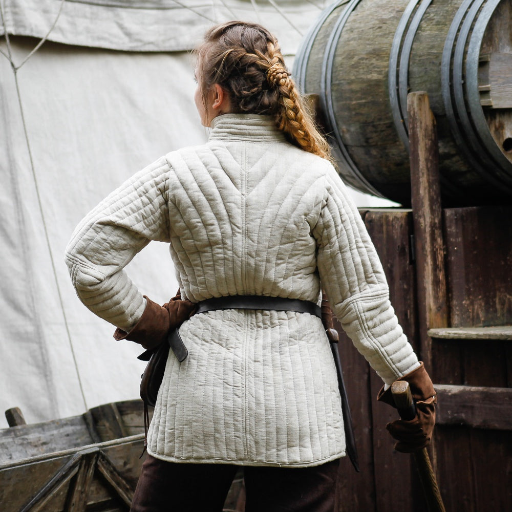 Gambeson Greifenfels Natural - Medieval LARP Armor Padding for Cosplay & Historical Reenactment | Perfect for Renaissance Fairs & Battle Events