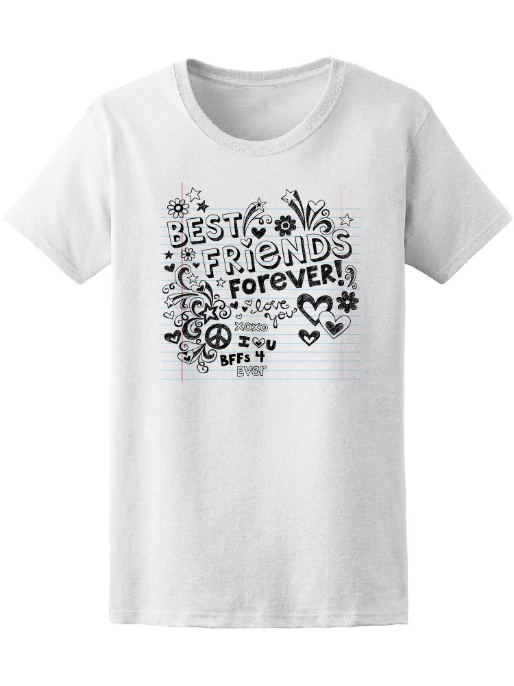 Best Friends Forever Sketchbook Graphic Tee for Men - Trendy Casual T-Shirt for Everyday Wear, Gifts & Outings