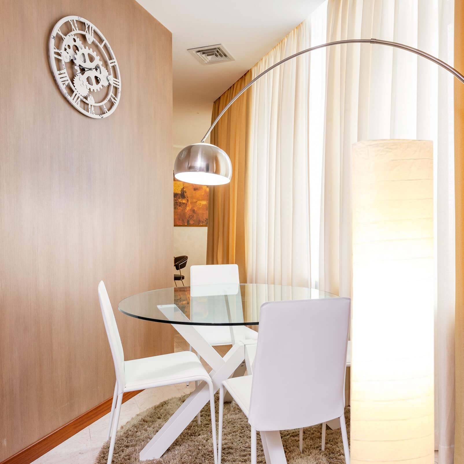 Nordic Style Paper Floor Lamp Shade - Barrel Chandelier Cover for Home, Hotel, Bedside, Desk & Wall Lamps | Elegant Lighting Decor for Living Room, Bedroom & Office