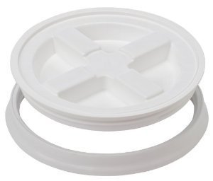 10 Pack White Gamma Seal Lids for 5 Gallon Plastic Buckets - Airtight Food Storage, Home Organization & Emergency Prep