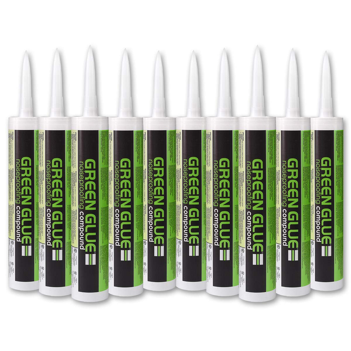 Green Glue Noiseproofing Compound - 12 Tubes | Sound Damping Sealant for Walls, Floors & Ceilings | Noise Reduction Solution for Home Theater, Recording Studio & Office Spaces