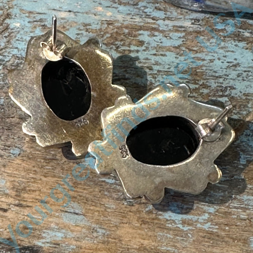 Sterling Silver Black Onyx Stud Earrings for Women - Hypoallergenic Pierced Post Earrings - Perfect for Parties, Weddings & Everyday Wear