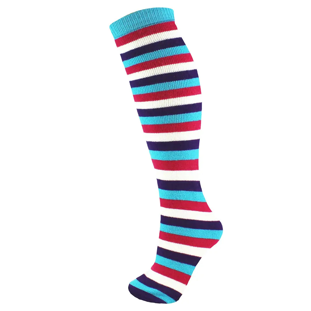 Manbi Striped Thermal Ski Socks for Women & Men - Warm Winter Hiking Socks - Moisture Wicking Snowboard Socks for Cold Weather - Perfect for Skiing, Snowboarding & Outdoor Activities
