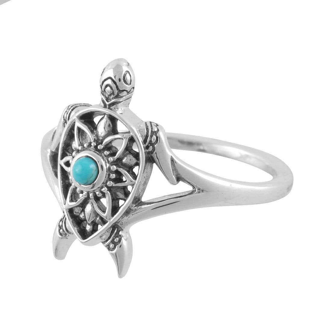 Enlightened Turquoise Spirit Turtle Ring - Handmade Boho Jewelry for Women, Spiritual Healing & Protection - Perfect for Meditation, Yoga & Everyday Wear