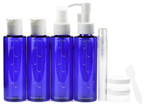 9 Piece Blue With White Cap Travel Kit
