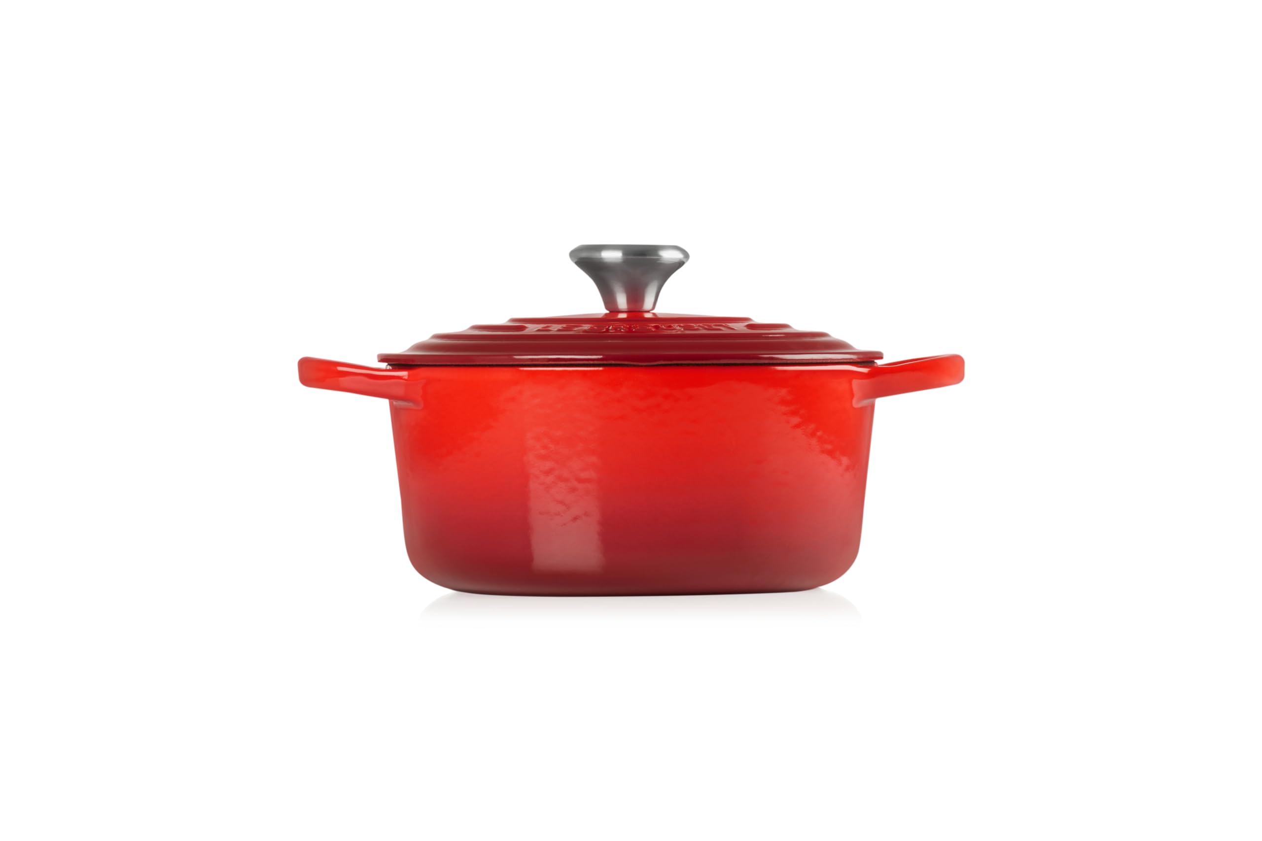 Le Creuset 2 Quart Enameled Cast Iron Dutch Oven - Signature Round Cookware, Cherry Red | Perfect for Soups, Stews & Baking Bread