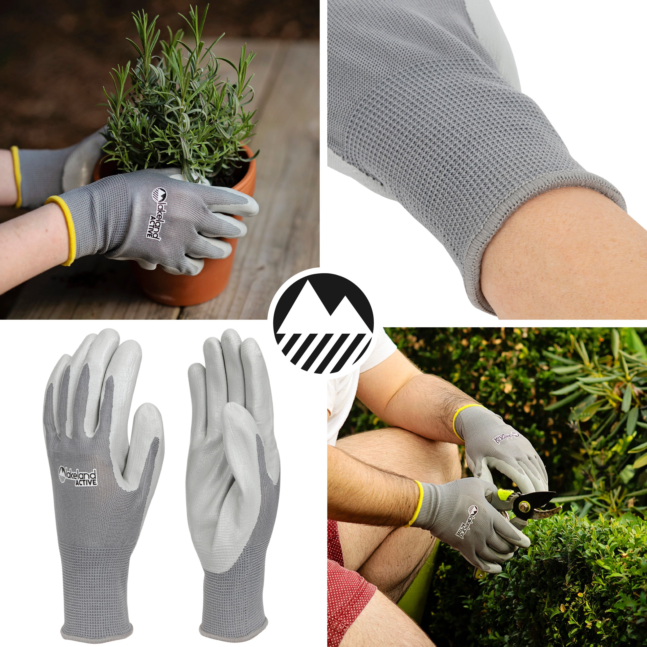 2 Pairs Orton Weed & Seed Gardening Gloves - Durable Thornproof Gloves for Gardening, Weeding & Planting - Perfect for Outdoor Work & Landscaping
