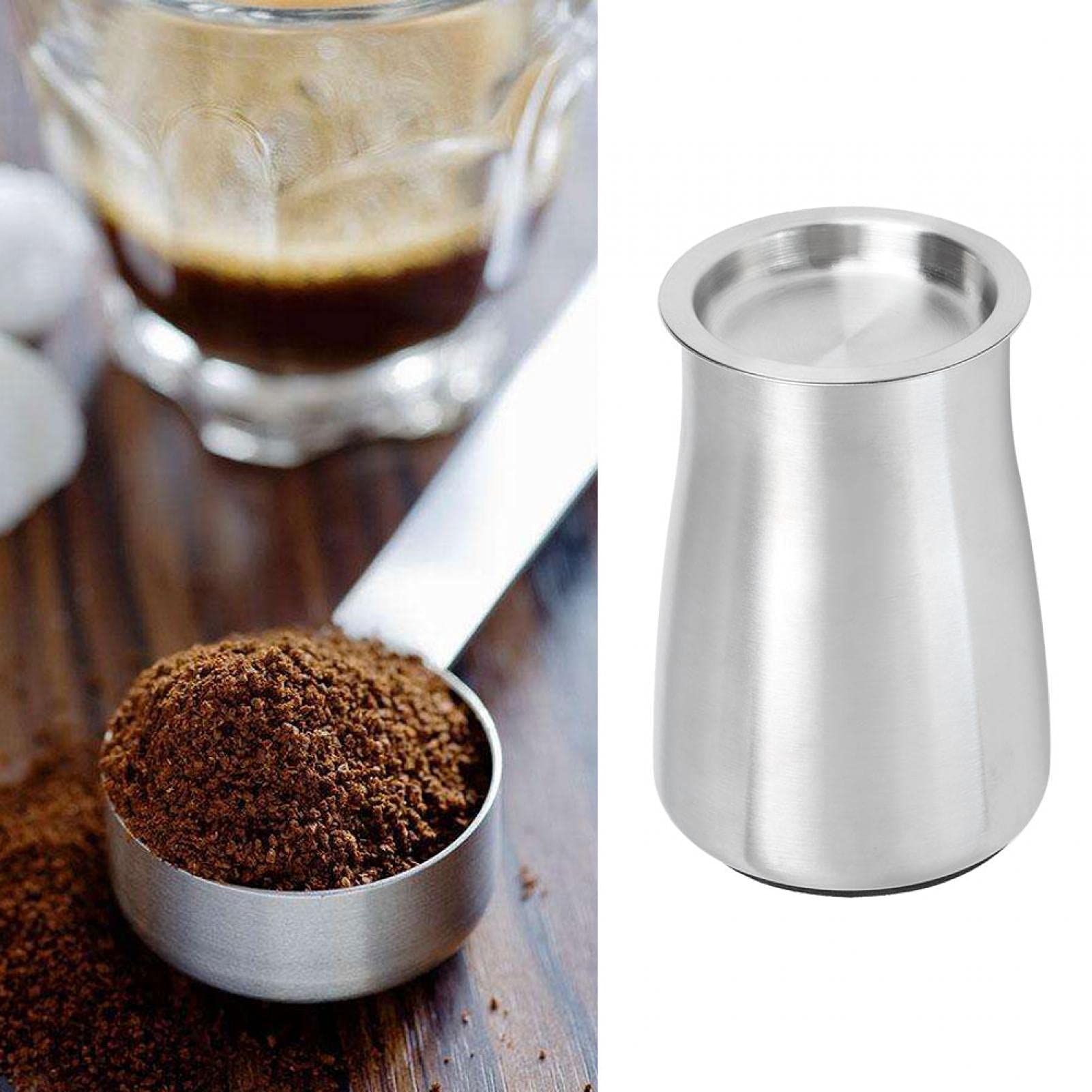 Premium Coffee Powder Sifter Container - Stainless Steel Hand Brewed Coffee Filter for Kitchen & Cafe Use - Perfect for Espresso, Pour Over & Cold Brew Accessories (Silver)