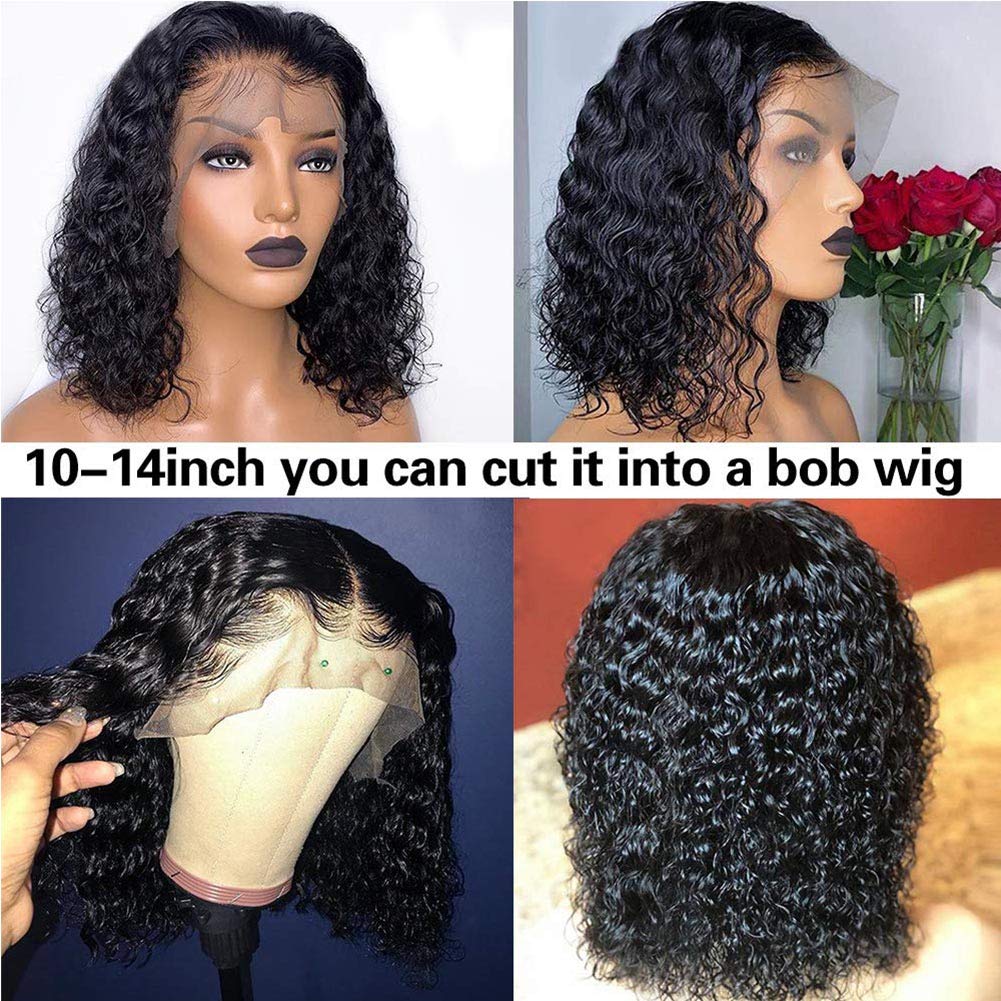 Short Bob Full Lace Front Human Hair Wigs with Baby Hair for Black Women - Brazilian Virgin Hair, Pre-Plucked Hairline, Natural Wavy & Curly Styles - Perfect for Daily Wear, Parties & Special Occasions