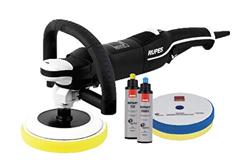 Rupes LH19E Big Foot Rotary Polisher Kit - Professional Car Detailing & Paint Correction Tool for Auto Enthusiasts & Detailers - Perfect for Show Car Prep, Scratch Removal & Ceramic Coating Application