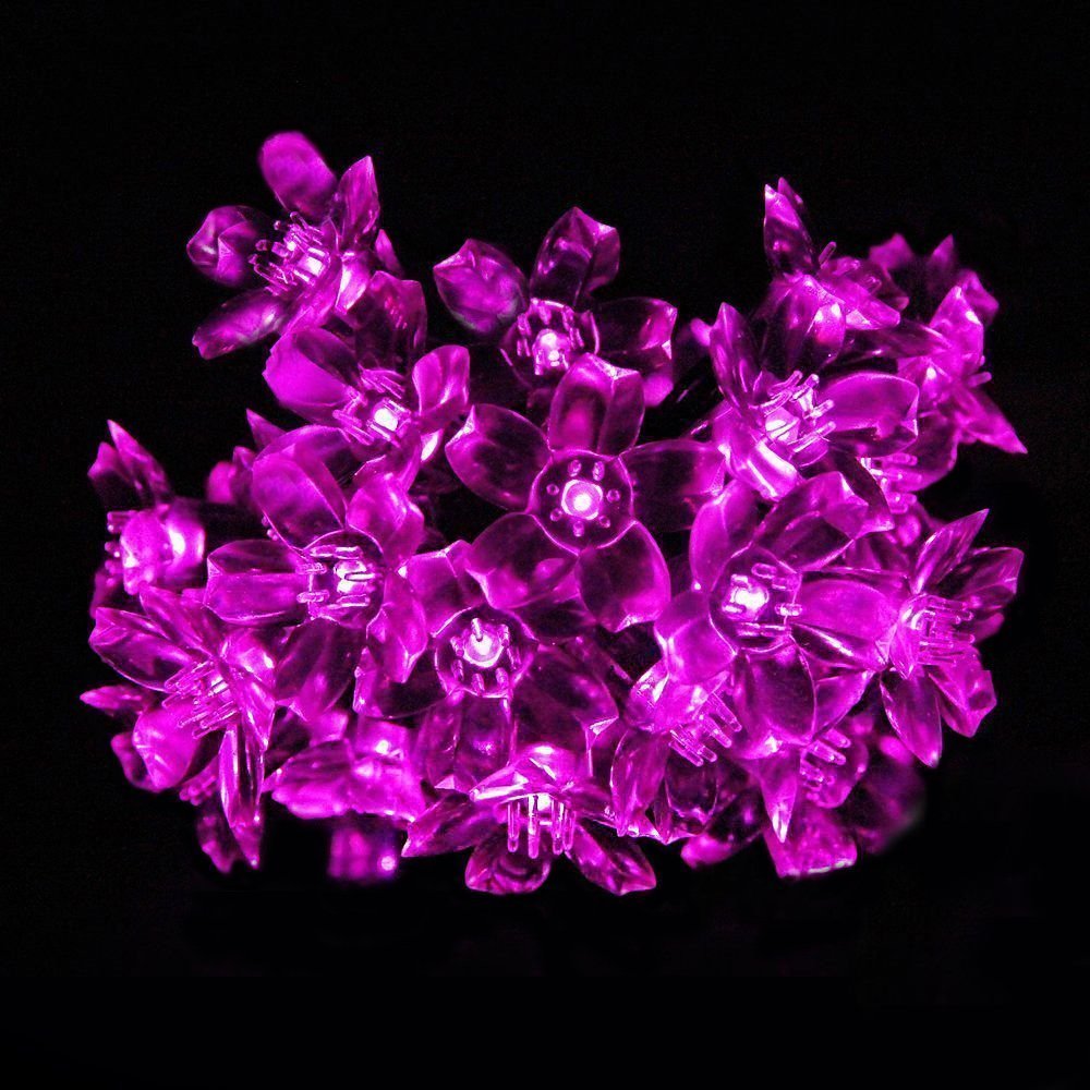 Solar Powered Fairy Blossom Flower Lights - Outdoor Garden Decor with 8 Lighting Modes for Patio, Yard, and Landscape Decoration