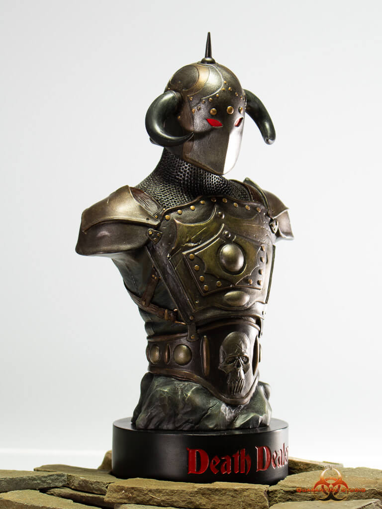 Quarantine Studios Frazetta Death Dealer Bust - Collectible Resin Statue - Fantasy Art Sculpture - Perfect for Home Decor, Gaming Room, and Comic Book Collections