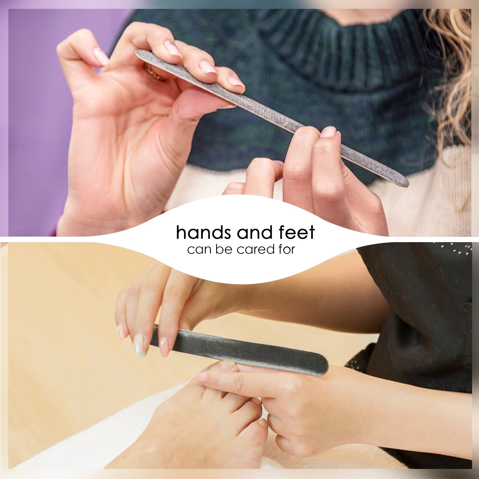 Canvalite Professional Nail Files Set - 12PCS Ultra Thin Emery Boards for Natural Nails (100/180 Grit) - Manicure & Pedicure Tools for Home, Salon & Travel - Perfect for DIY Nail Care, Gel Polish Prep & Nail Extension Maintenance