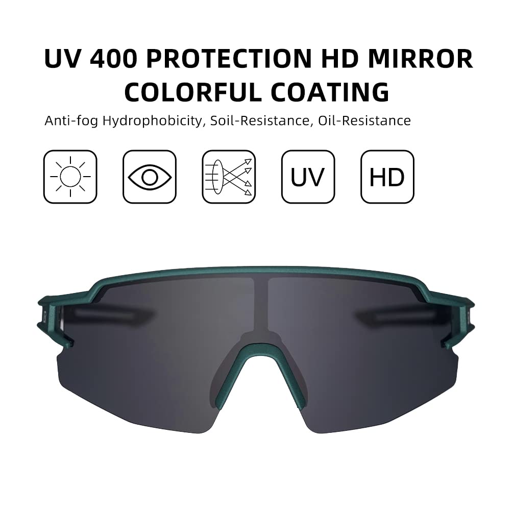 ROCKBROS Polarized Cycling Sunglasses for Men & Women - UV 400 Protection, Lightweight Sports Goggles for Biking, Running, Hiking & Outdoor Activities