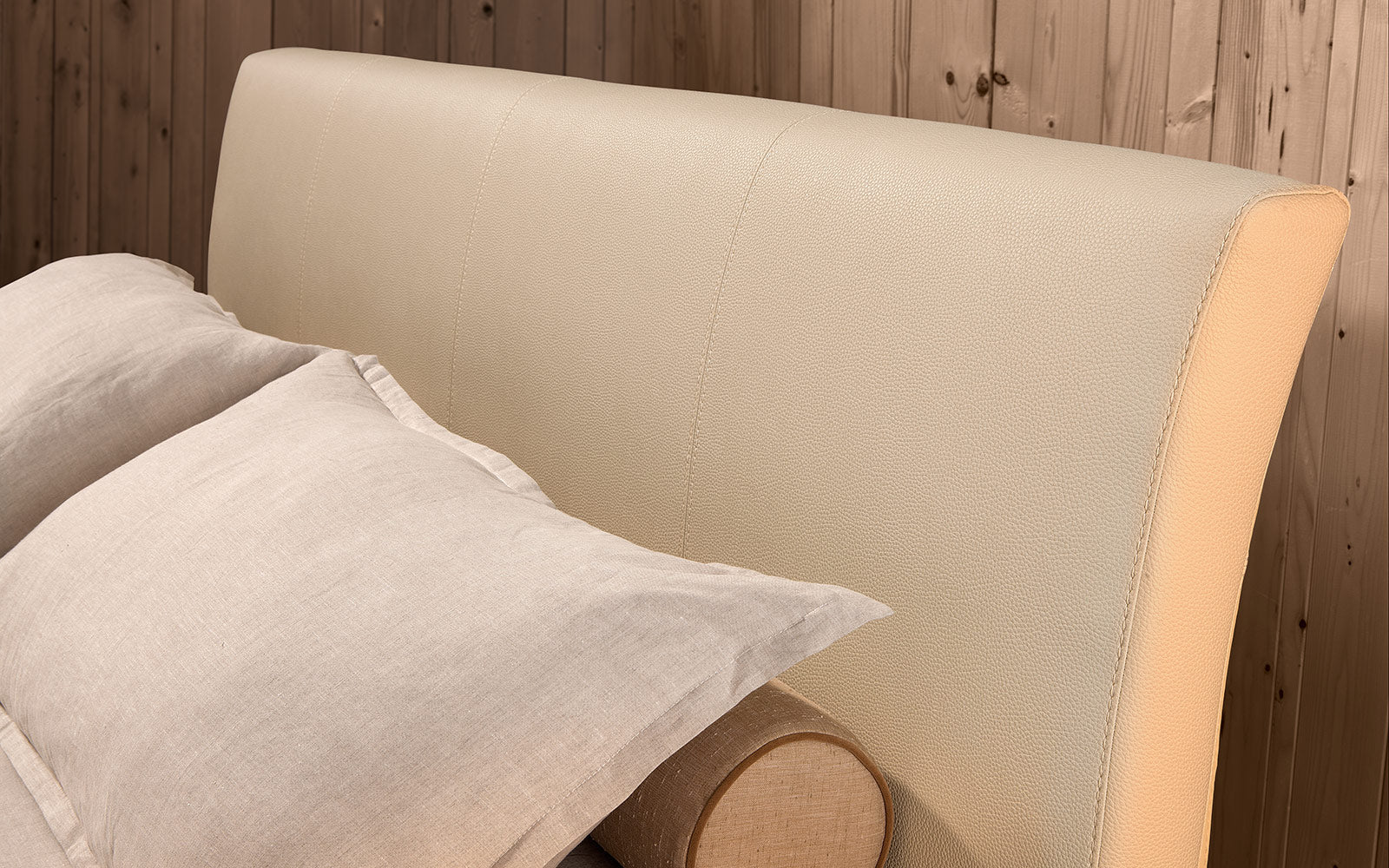 Novaluna Foam Vegan Leather Platform Bed Frame - Queen Size, Eco-Friendly & Hypoallergenic for Modern Bedroom & Guest Room