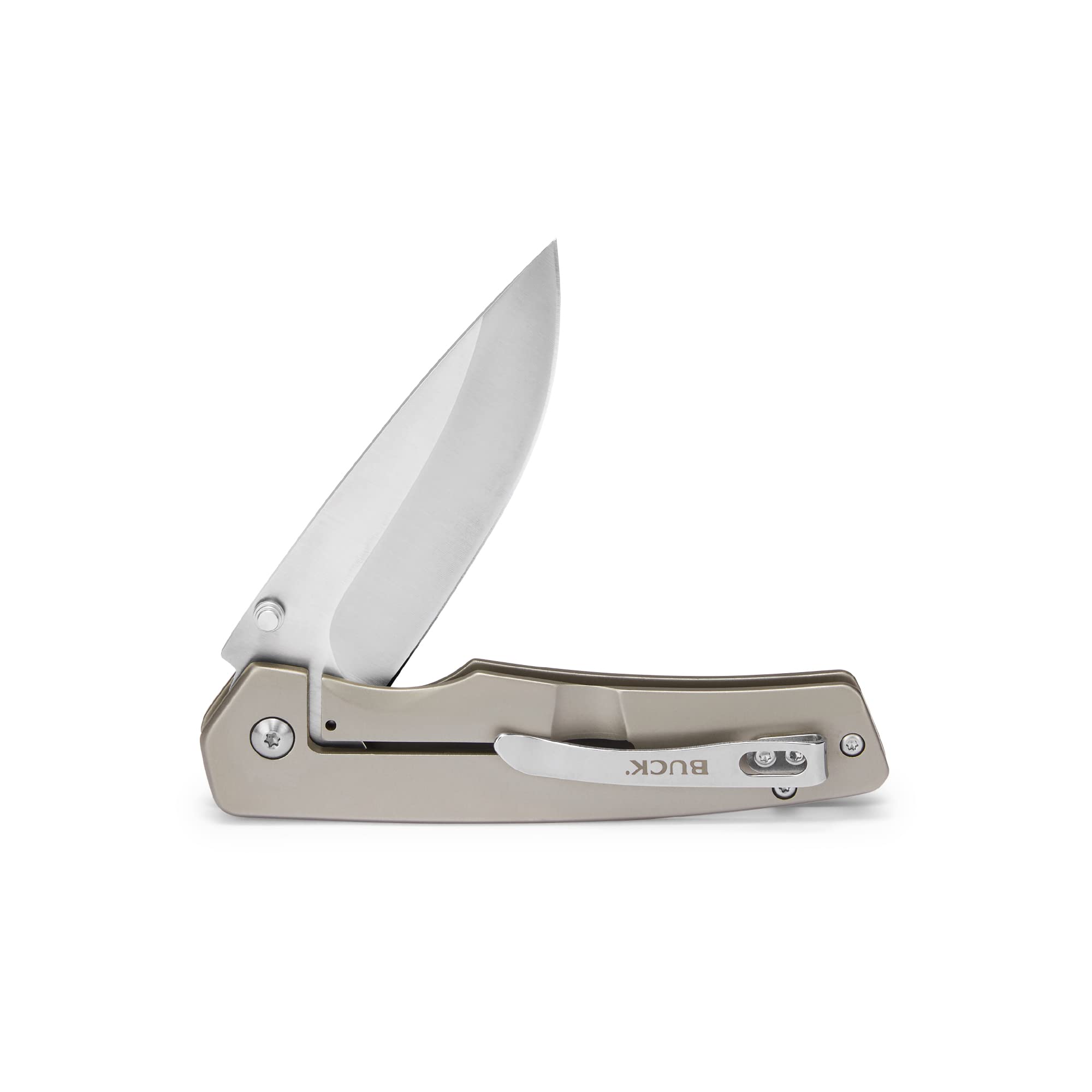 Buck Knives 254 Odessa Folding Frame Lock Pocket Knife - Stainless Steel Handle | EDC, Camping, Hunting & Outdoor Survival Gear