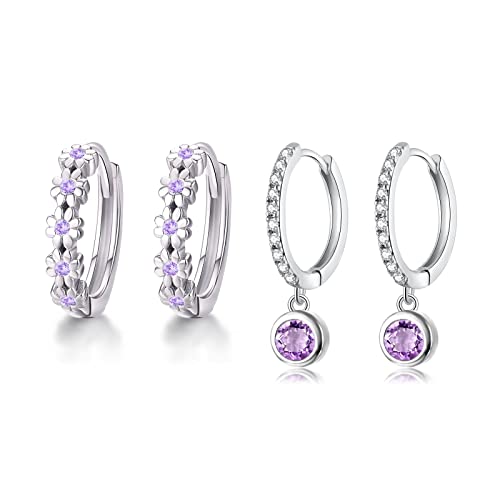 Purple CZ Dangle