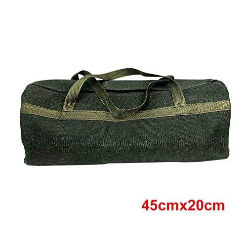 VALINK Heavy Duty Wide Mouth Canvas Tool Bag - Durable Zippered Storage Organizer for Auto Repair Tools, Portable Tool Pouch for Mechanics & DIY Projects - Perfect for Garage, Workshop & On-the-Go Repairs