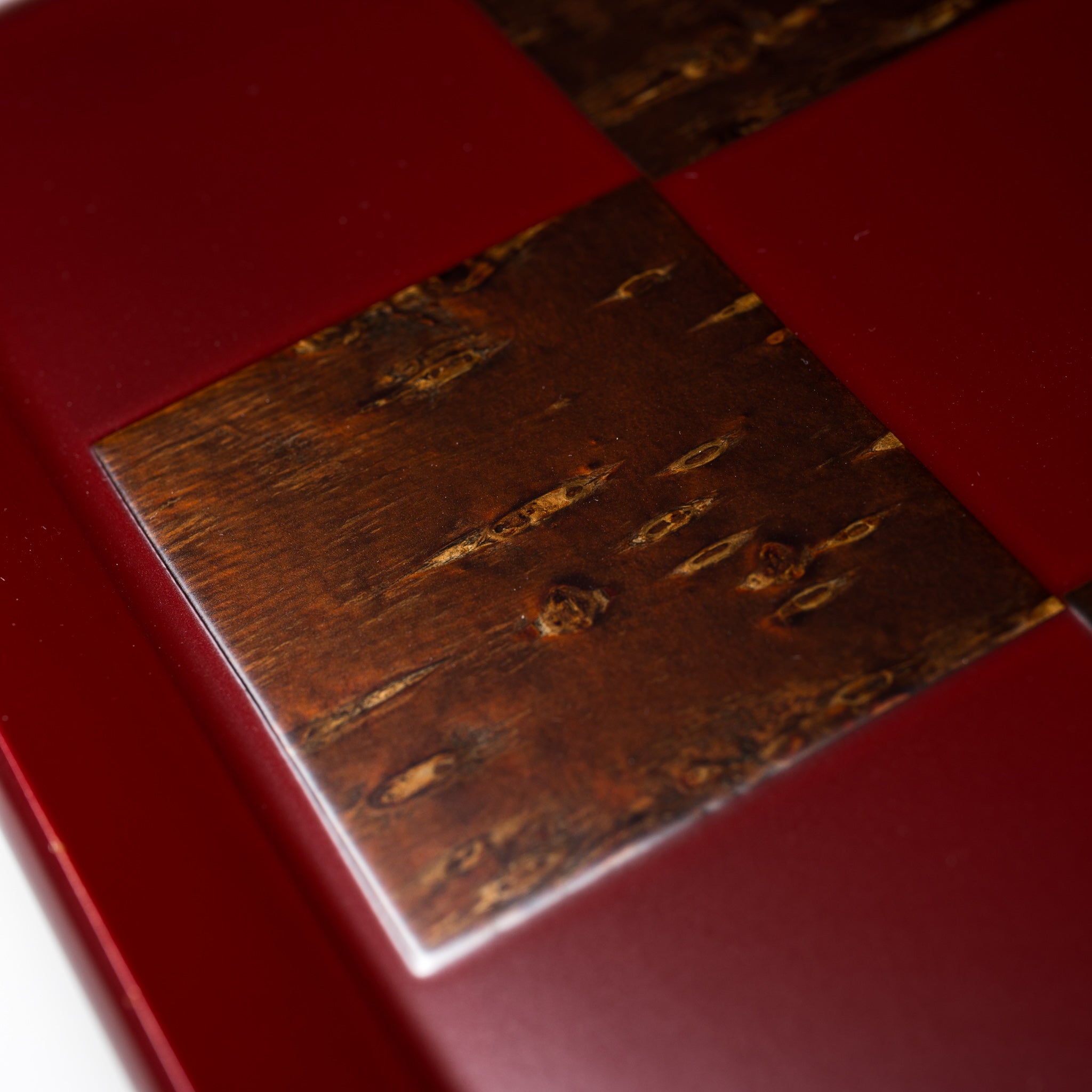 Premium Tomioka Cherry Bark Rectangle Tray 33.8 cm - Handcrafted Benizakura Wooden Serving Tray for Dining, Tea Ceremony & Home Decor - Traditional Japanese Craftsmanship