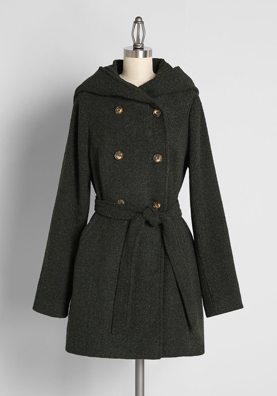 Cookie Pie Hooded Coat - Warm Winter Jacket for Women, Cozy Fleece Lined Outerwear - Perfect for Cold Weather, Outdoor Activities & Casual Wear