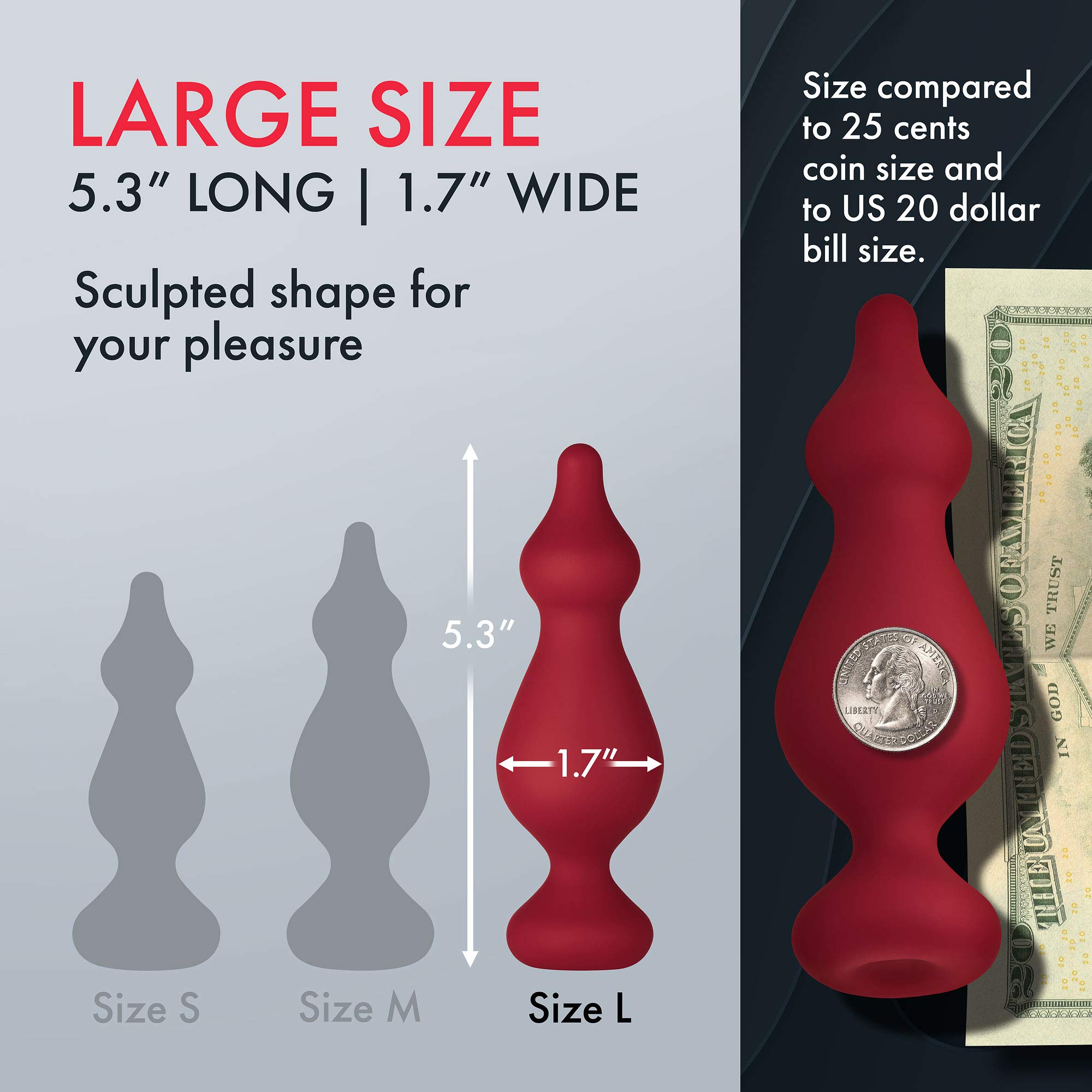 Forto F-30 Pointer Anal Plug - Premium Silicone Butt Plug for Women & Men - Prostate Massager with Curved Base - Smooth, Waterproof & Body Safe Adult Sex Toy - Perfect for Solo Play, Couples & BDSM Exploration
