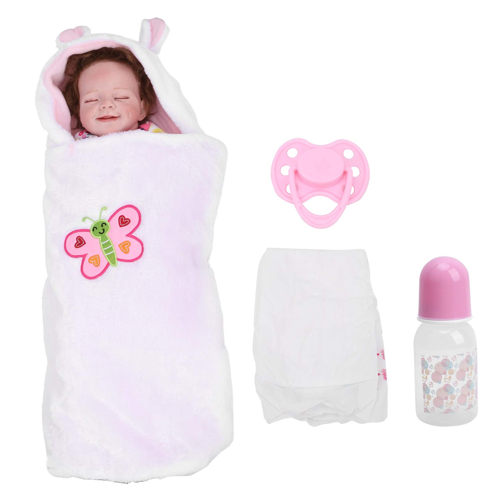 22 Inch Realistic Reborn Baby Doll - Lifelike Sleeping Newborn Girl Toy for Kids Role Play, Collectors & Gift Giving - Perfect for Nursery Decor, Pretend Play & Baby Shower Presents