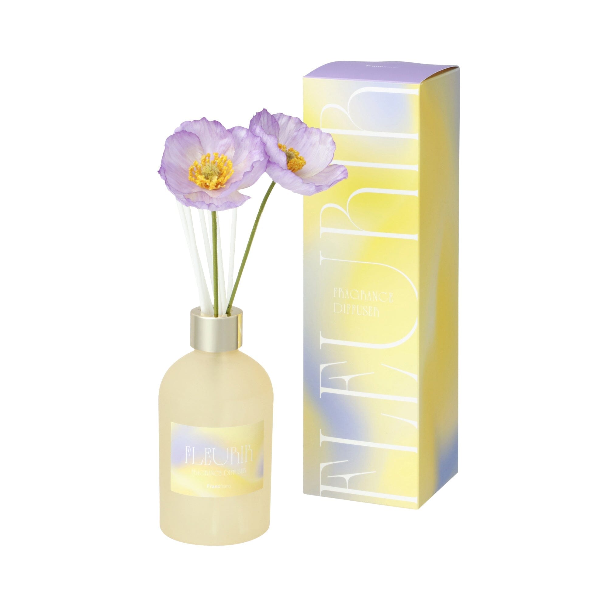 Fleurir Aromatherapy Essential Oil Diffuser - Yellow, Fruity Peach & Floral Scent for Home, Office, Yoga & Spa Relaxation