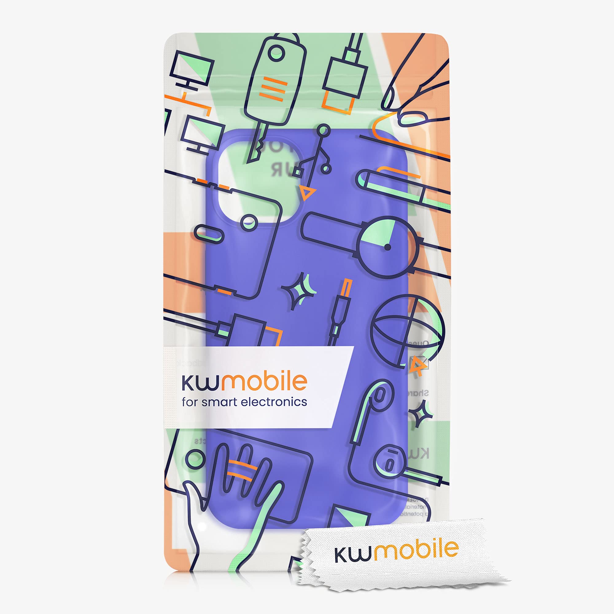 kwmobile Premium TPU Silicone Case for Apple iPhone 13 - Shockproof Protective Phone Cover with Soft Matte Finish in Baltic Blue - Perfect for Everyday Use, Work & Travel