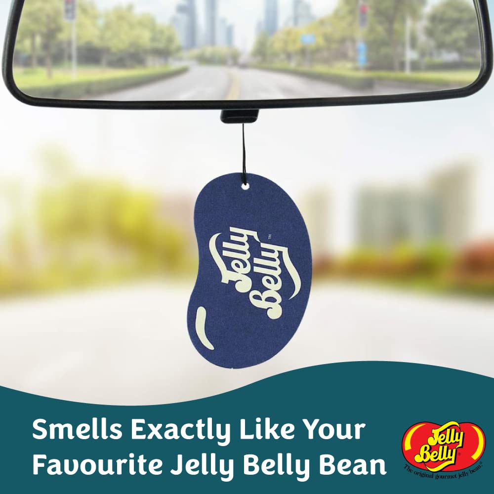 Jelly Belly Blueberry 2D Hanging Car Air Freshener - Long-Lasting 30-Day Scent for Cars, Home & Office | Fresh Air Freshener for Women, Men & Kids | Perfect for Road Trips & Daily Commutes