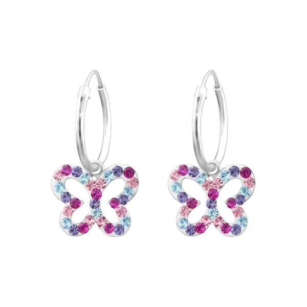 Sterling Silver Butterfly Earrings for Kids - Hypoallergenic & Dainty Jewelry for Girls, Birthday Gifts, Special Occasions & Everyday Wear