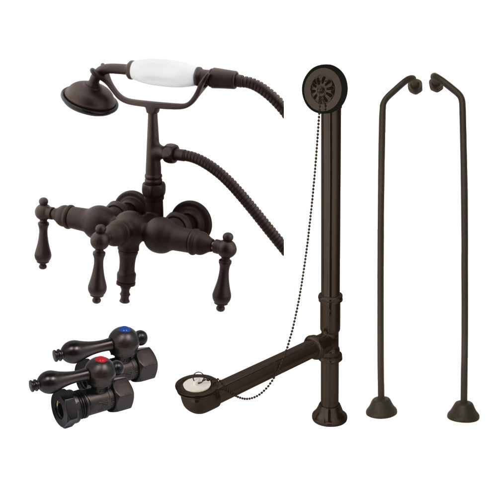 Kingston Brass CCK19T5B Vintage Wall Mount Clawfoot Faucet Package