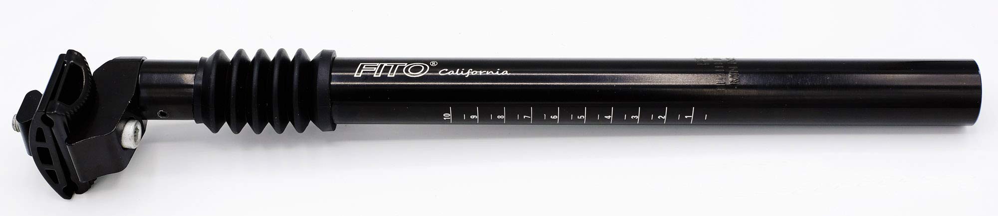 Fito 27.2 x 350mm Suspension Seatpost for Bicycle - Shock Absorbing Comfort Bike Seat Post with Adjustable Clamp (Black) - Perfect for Mountain Bikes, Road Bikes & Commuting