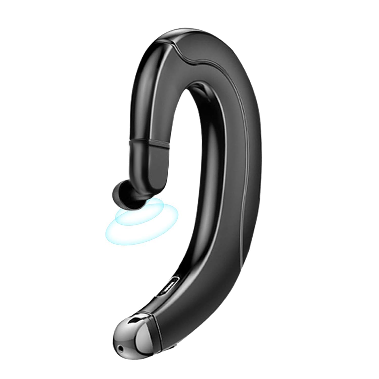 Ear Hook Bluetooth Headphone V5.0 with Mic - Wireless Single Ear Headset for iPhone & Android - 5 Hours Playtime, Lightweight & Comfortable Design - Perfect for Driving, Office Work, and Outdoor Activities