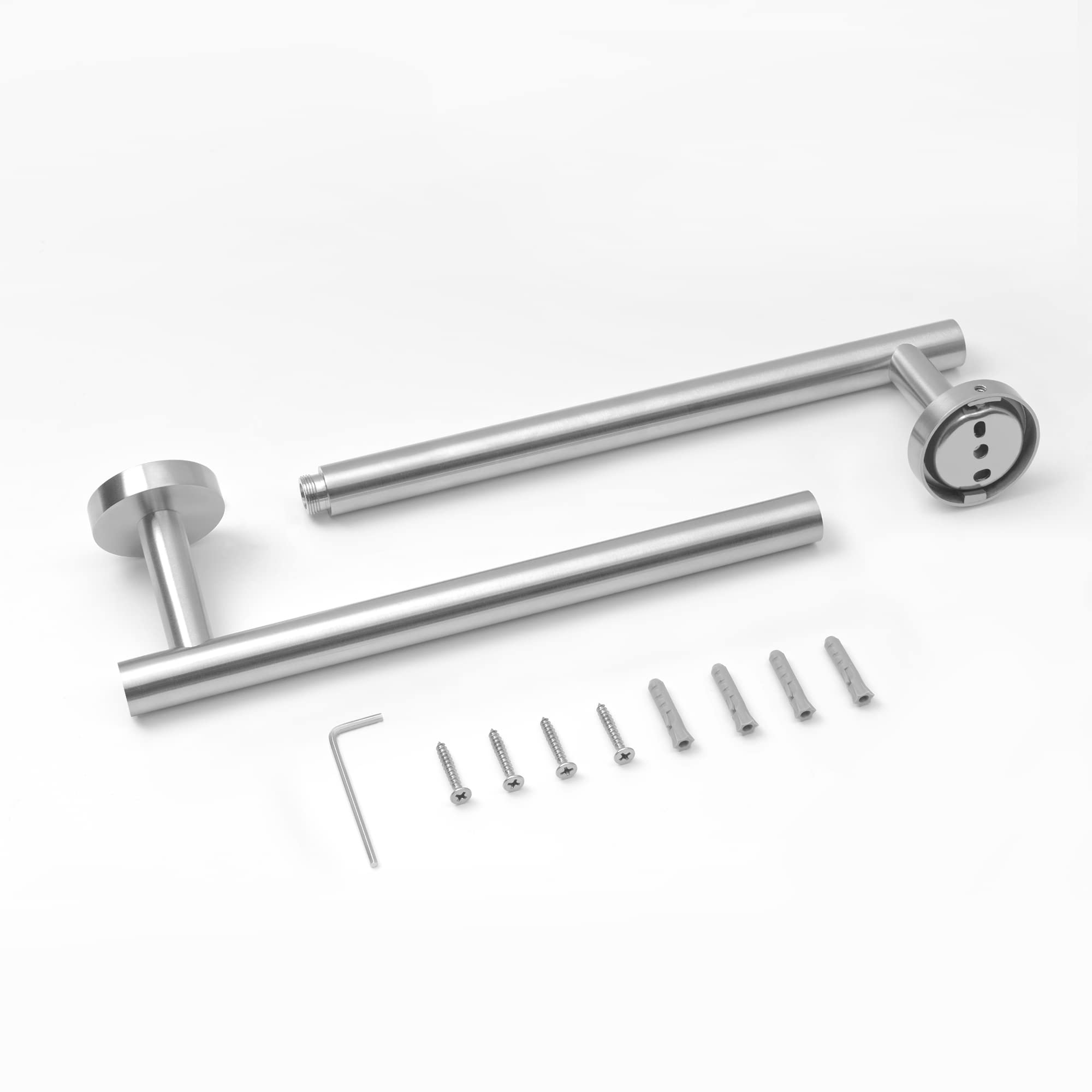 HITSLAM Brushed Nickel 19.8 Inch Towel Bar - Premium SUS304 Stainless Steel Bathroom Towel Rack - Wall Mounted Modern Bath Towel Holder with Hardware Accessories - Perfect for Bathroom, Spa, and Home Decor