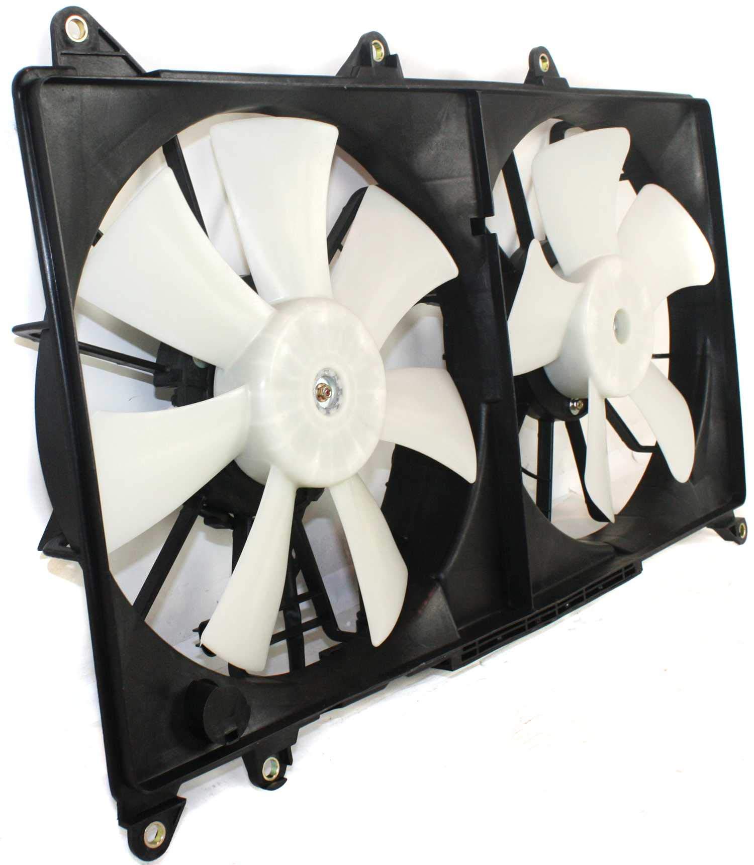 Go-Parts - Replacement Radiator Fan Shroud Assembly for 2001-2005 Lexus IS300 (2002 2003 2004 Models) - Dual Fan with Coolant Tank - Perfect for Engine Cooling System Repair & Maintenance