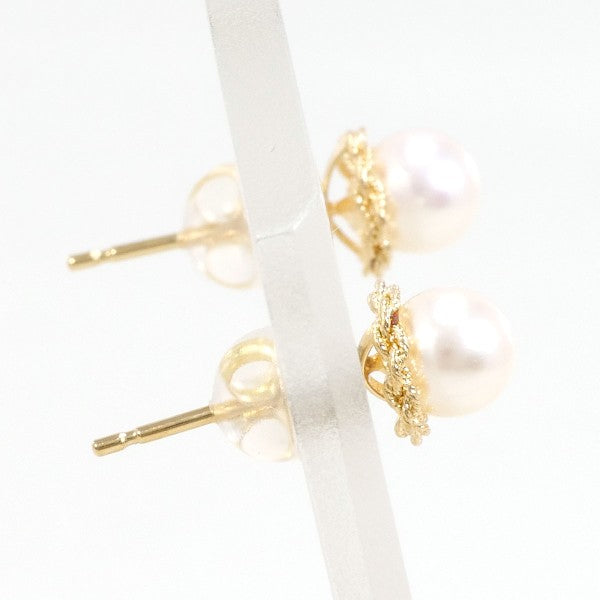 18K Yellow Gold Pearl Earrings for Women - Classic Elegant Jewelry Gift for Wedding, Anniversary & Special Occasions