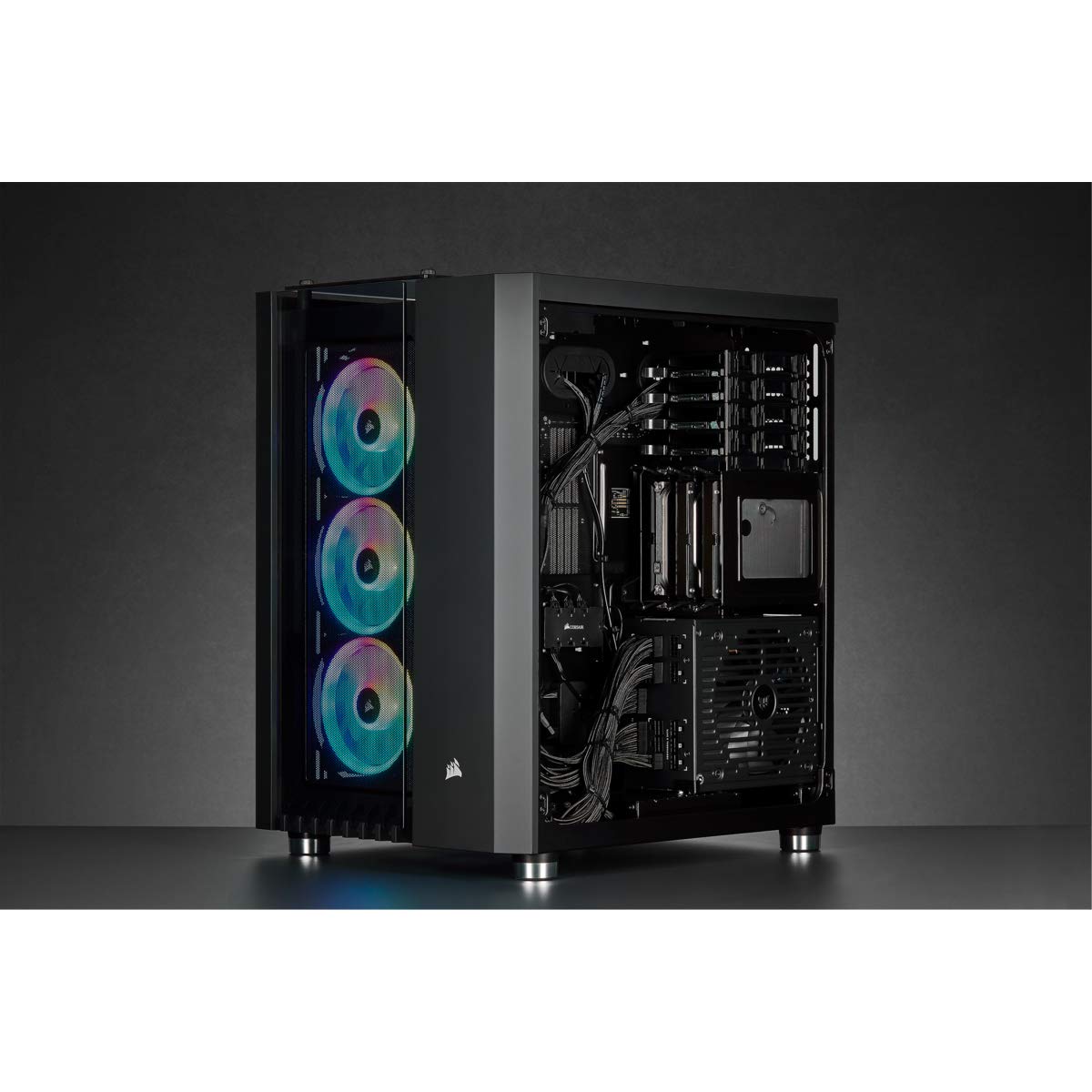 Corsair Crystal Series 680X RGB High Airflow Tempered Glass ATX Smart Gaming PC Case - Black | Premium Gaming Computer Tower for High-Performance Builds with Custom RGB Lighting | Perfect for Gaming Rigs, Streaming Setups & Workstations