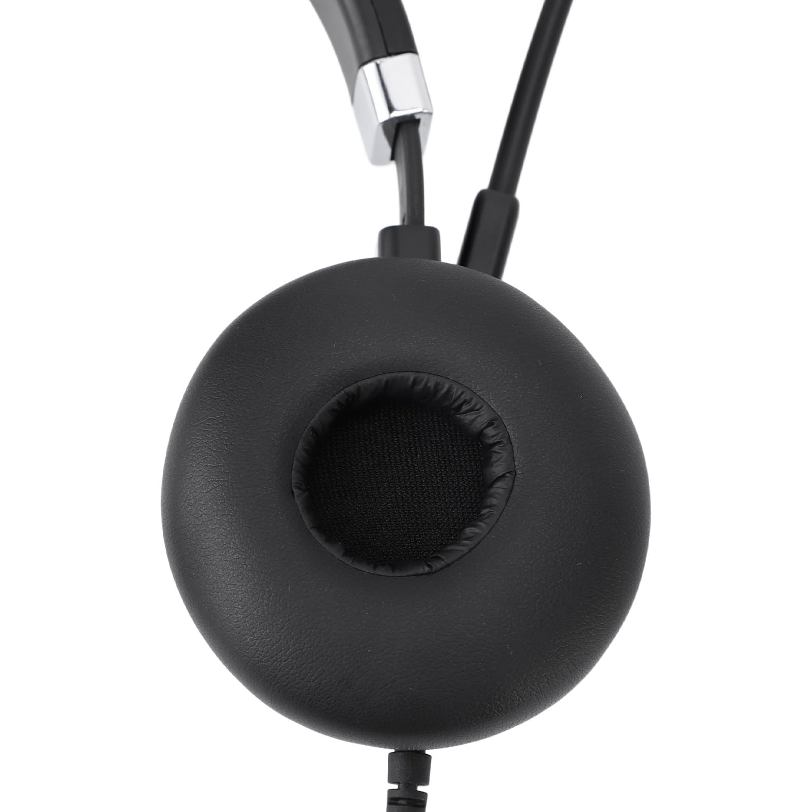 Noise Cancelling Monaural USB Wired Computer Headset with Microphone - USB/3.5mm/USB-C Compatible for Office Calls, Gaming & Remote Work