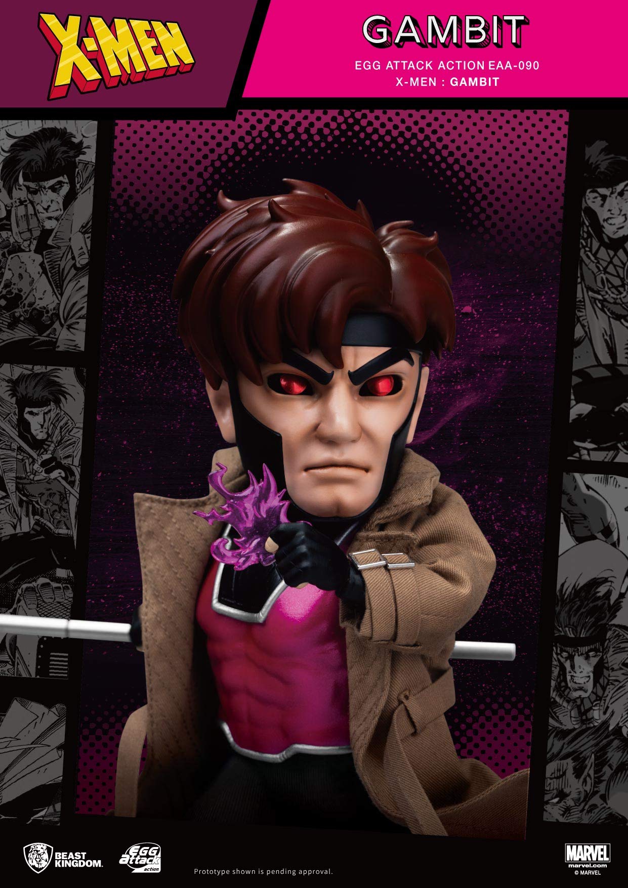 Beast Kingdom X-Men Gambit EAA-090 Egg Attack Action Figure - 6.3