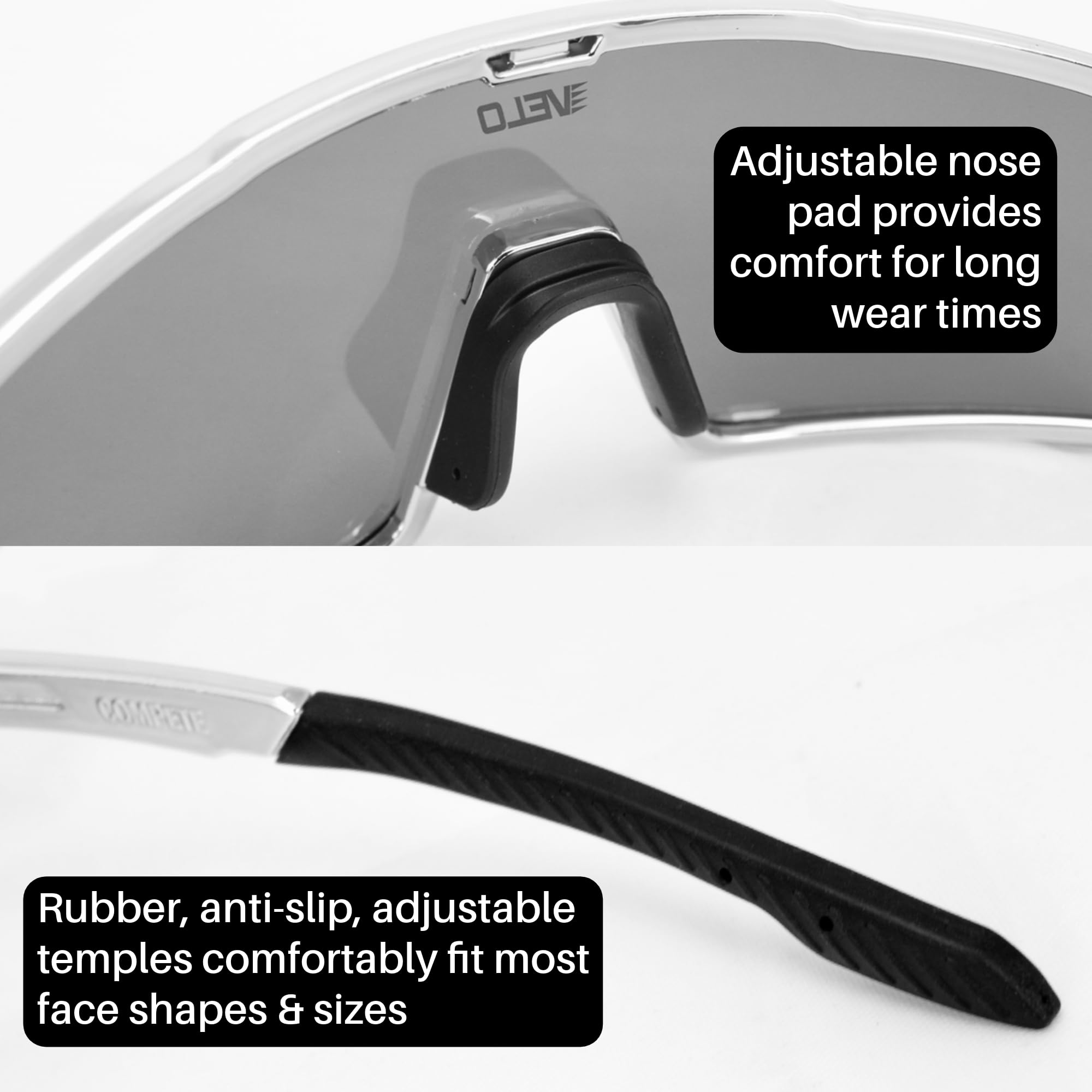 VELO Changeup Sports Sunglasses for Men & Women - Polarized UV Protection for Running, Cycling, Golf & Outdoor Activities