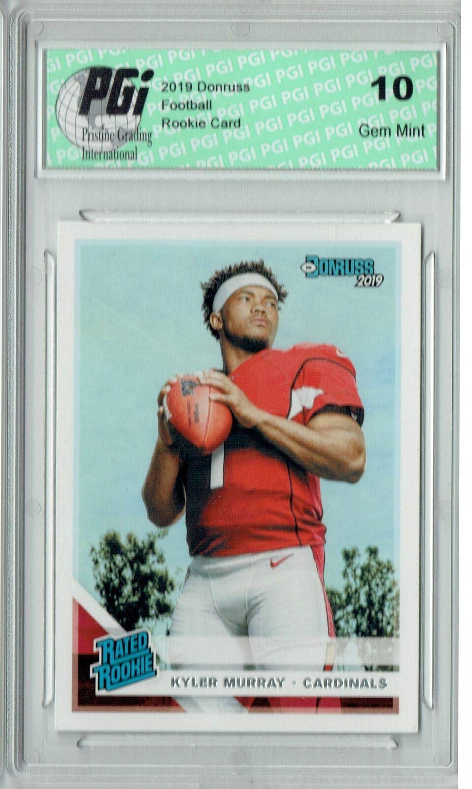 Kyler Murray 2019 Donruss #302 Rated Rookie Football Card PGI 10 Gem Mint - NFL Trading Card for Collectors & Sports Fans - Perfect for Display, Investment & Memorabilia Collections