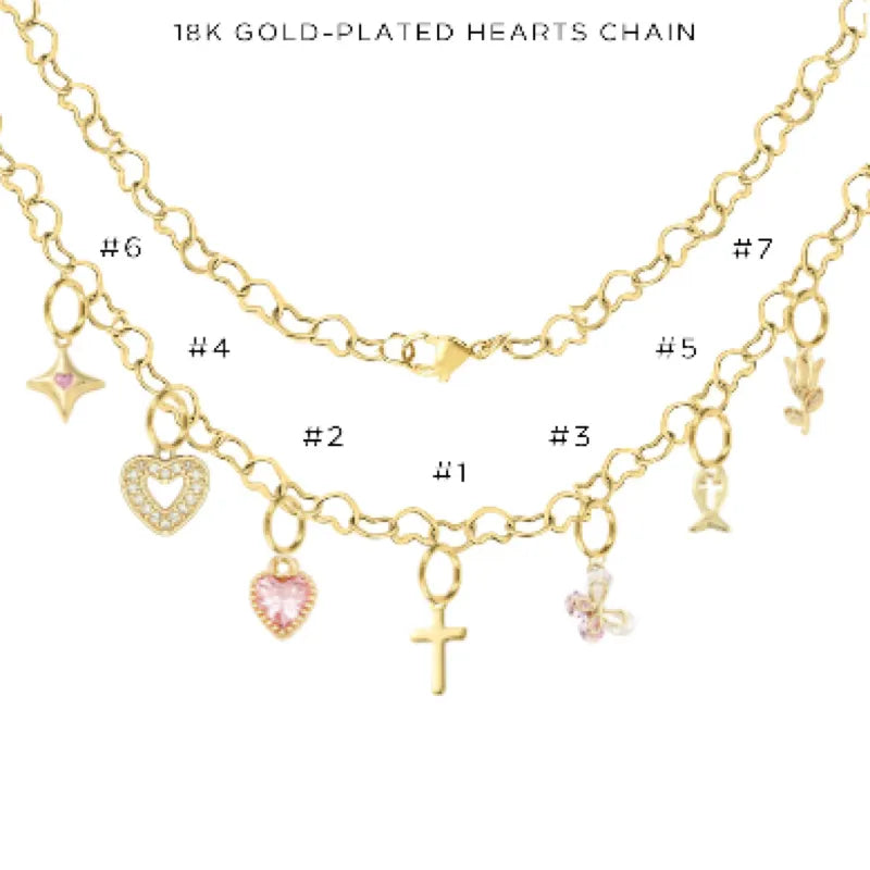 Elegant Charm Necklace with Assorted Charms - Perfect for Gifts, Parties & Everyday Wear | $56.00