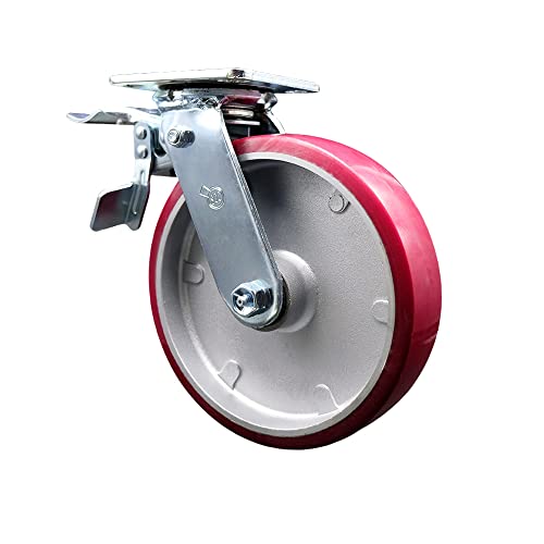 Swivel - Total Lock Brake - Maroon