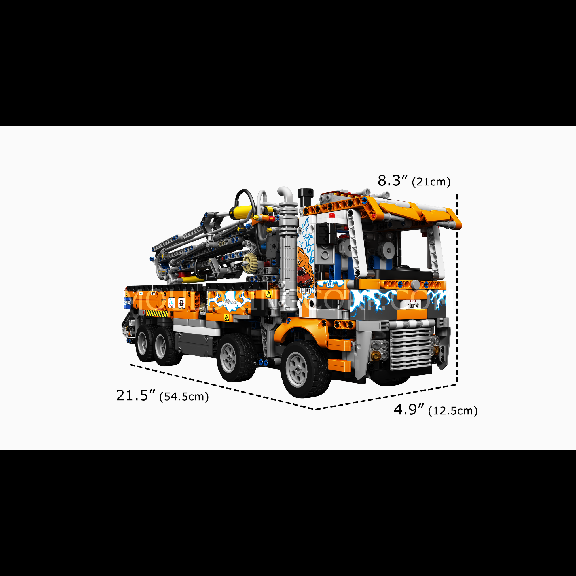 Mould King 19014 Pneumatic Concrete Pump Truck Building Blocks Set - 2,132 PCS STEM Construction Toy for Kids & Adults - Perfect for Creative Play, Engineering Learning, and Construction Themed Gifts